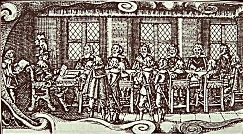 Christian IV med rigsrådet