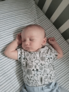 Baby with closed eyes