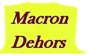 Skilt "ud med Macron"