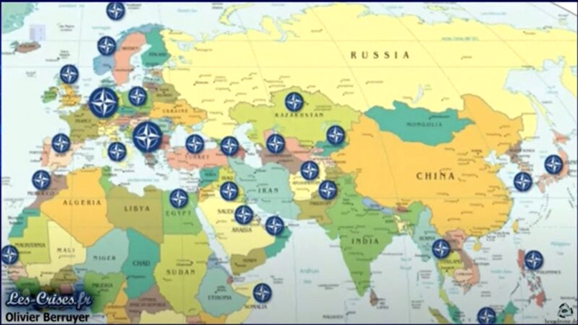 Kort over amerikanske baser