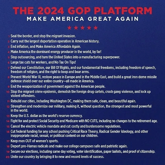 Republikansk valgprogram 2024