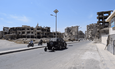 Ruins in Aleppo after the fall of Assad.